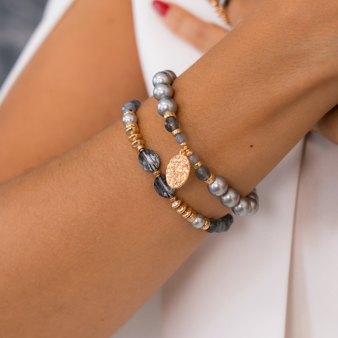 Be Chic Bracelet - Happy In Grey
