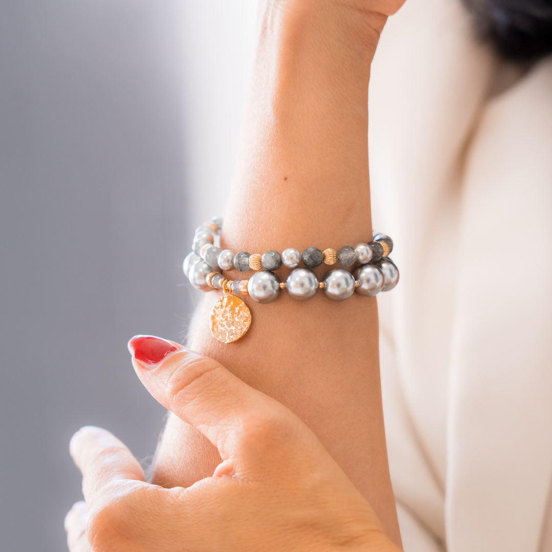 Be Alluring Bracelet - Happy in Grey