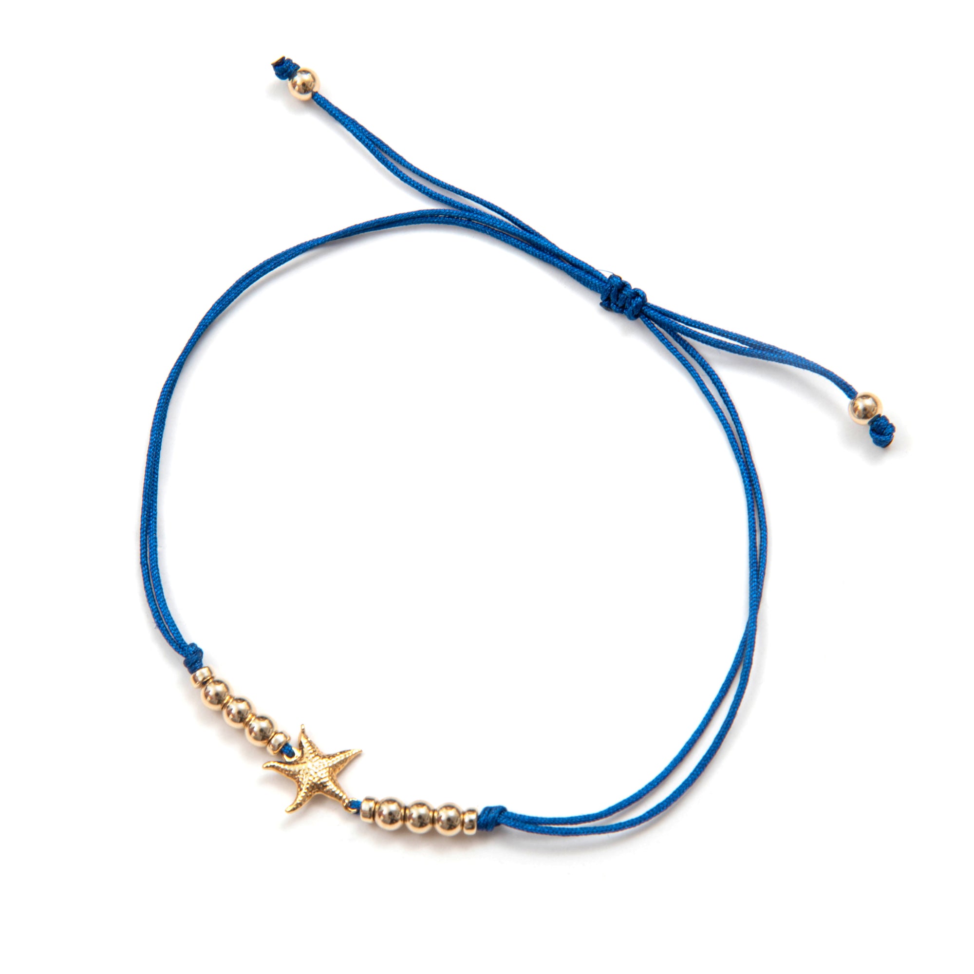 Be Grateful - Bracelet de cheville (œil oia/coquillage/étoile de mer)