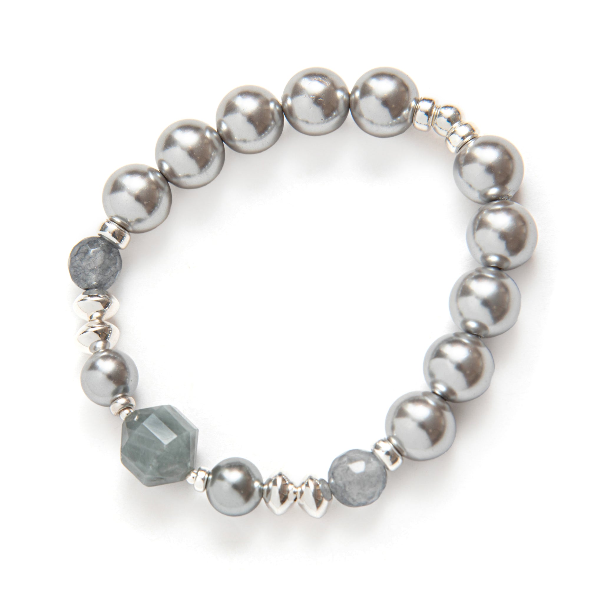 Be Forceful Bracelet - Happy In Grey