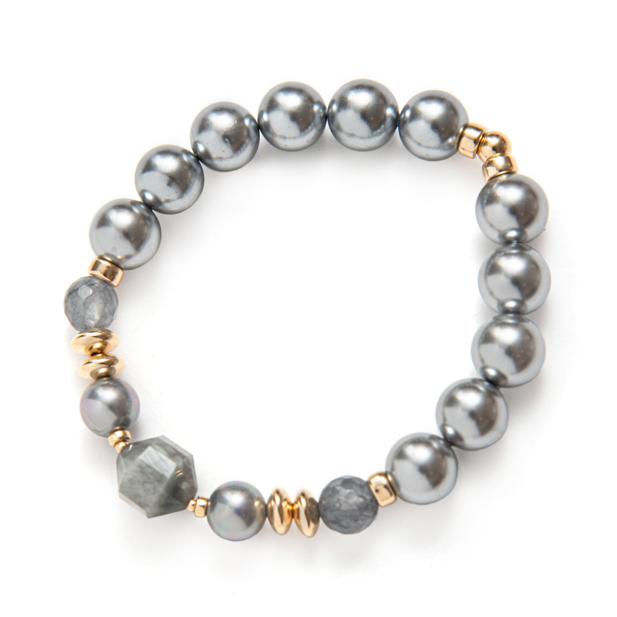 Be Forceful Bracelet - Happy In Grey