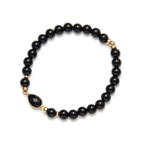 be a queen women's bracelet sterling silver 14kt gold vermeil quartz black onyx handcrafted in canada