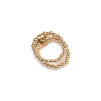 Women's double elastic rings 14kt gold vermeil sterling silver handcrafted in canada