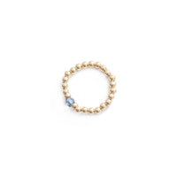 Women's elastic rings 14kt gold vermeil sterling silver crystals handcrafted in canada