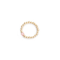 Women's elastic rings 14kt gold vermeil sterling silver crystals handcrafted in canada