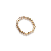 Women's elastic rings 14kt gold vermeil sterling silver crystals handcrafted in canada