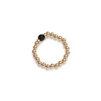 Women's elastic rings 14kt gold vermeil sterling silver crystals handcrafted in canada