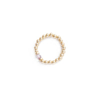 Women's elastic rings 14kt gold vermeil sterling silver crystals handcrafted in canada