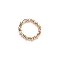 Women's elastic rings 14kt gold vermeil sterling silver crystals handcrafted in canada