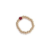 Women's elastic rings 14kt gold vermeil sterling silver crystals handcrafted in canada