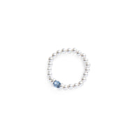 Women's elastic rings 14kt sterling silver crystals handcrafted in canada