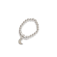 Women's charms elastic rings 14kt gold vermeil sterling silver handcrafted in canada
