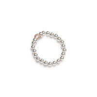 Women's elastic rings 14kt sterling silver crystals handcrafted in canada