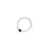 Women's elastic rings 14kt sterling silver crystals handcrafted in canada