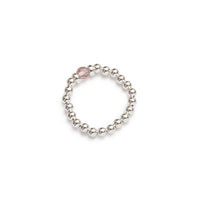 Women's elastic rings 14kt sterling silver crystals handcrafted in canada