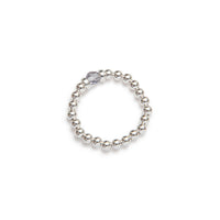 Women's elastic rings 14kt sterling silver crystals handcrafted in canada