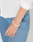Women's charms elastic rings 14kt gold vermeil sterling silver handcrafted in canada