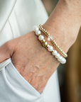 be timeless women's bracelet sterling silver 14kt gold vermeil mother-of-pearl handcrafted in canada