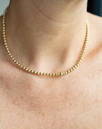 Be A Must Women's Beaded Necklace 14kt Gold Vermeil