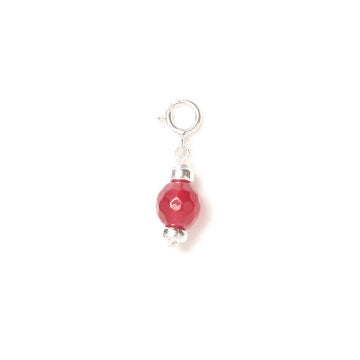 Birthstone Charm - July - Women's Charm in Sterling Silver or 14kt
