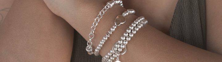 Beaded Bracelets - Sterling Silver