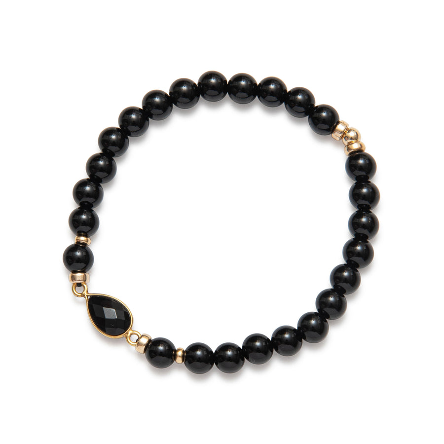 be a queen women's bracelet sterling silver 14kt gold vermeil quartz black onyx handcrafted in canada  