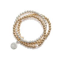 be triple women's bracelet sterling silver 14kt gold vermeil handcrafted in canada  