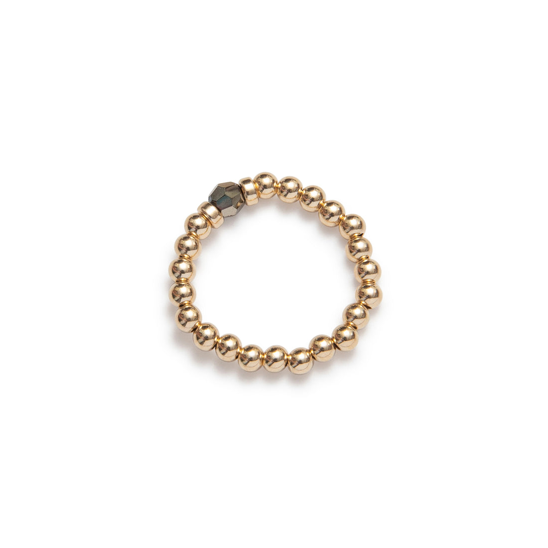 Women's elastic rings 14kt  gold vermeil sterling silver crystals handcrafted in canada  