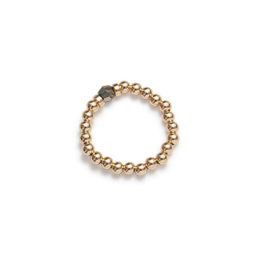 Women's elastic rings 14kt  gold vermeil sterling silver crystals handcrafted in canada  