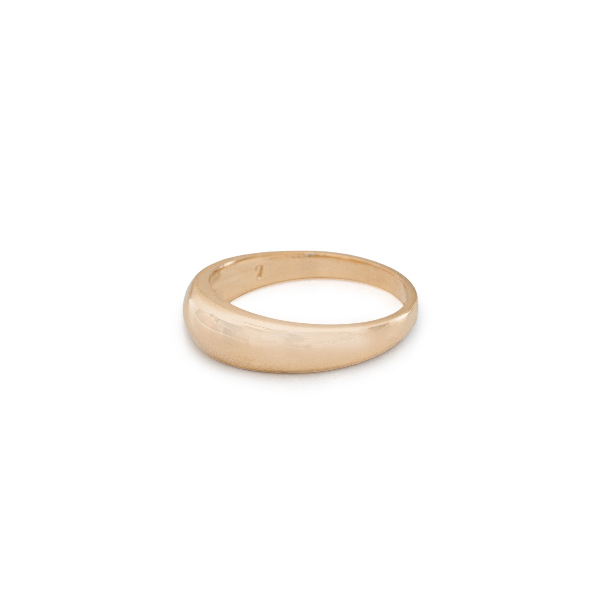 a gold dome ring 