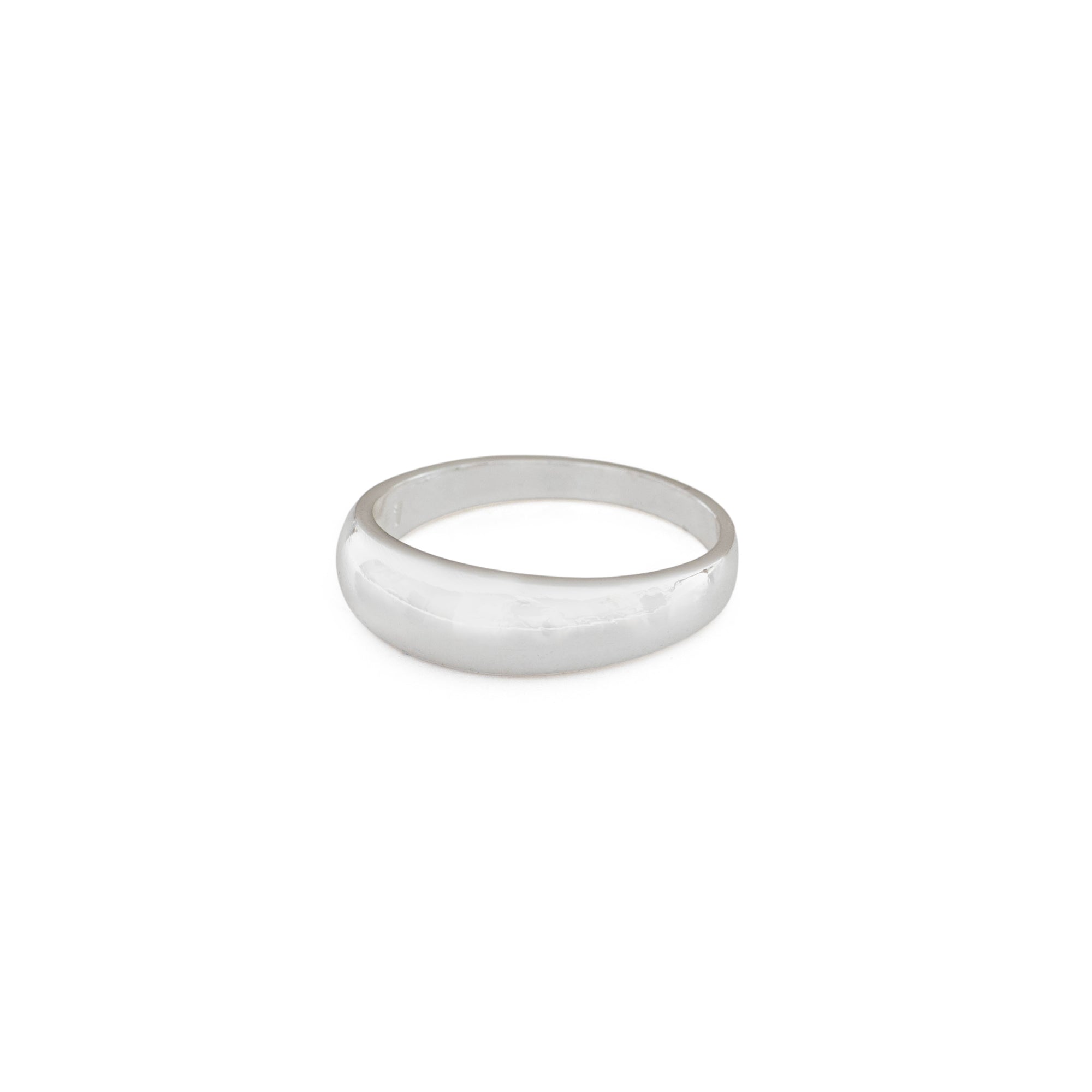 a sterling silver dome ring 