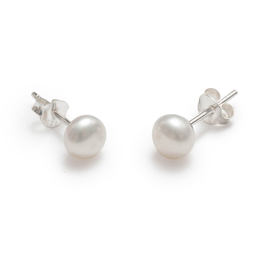 Women's Earrings White Freshwater Pearl handcrafted in canada  