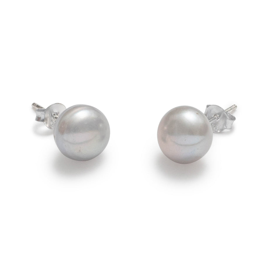 Women's Earrings White Freshwater Pearl 9mm handcrafted in canada  