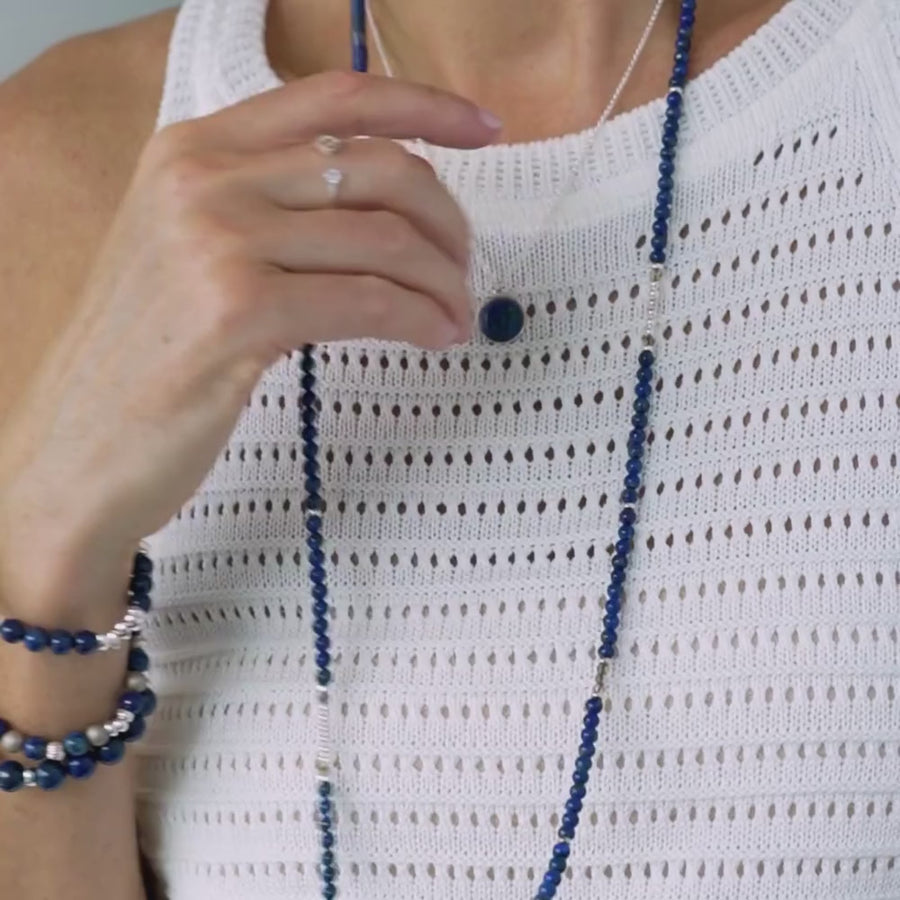 Be Silky Long Necklace - Soulful Lapis