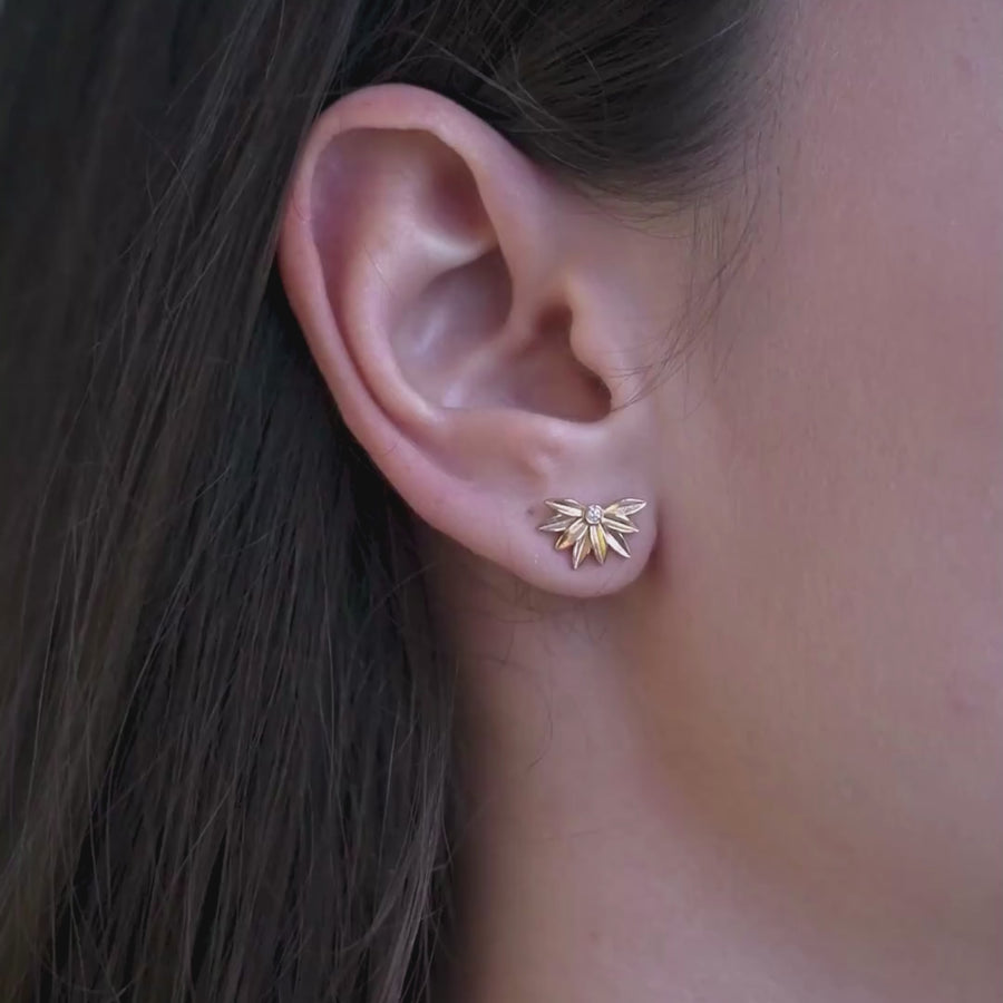Earrings 1565 - Golden Garden