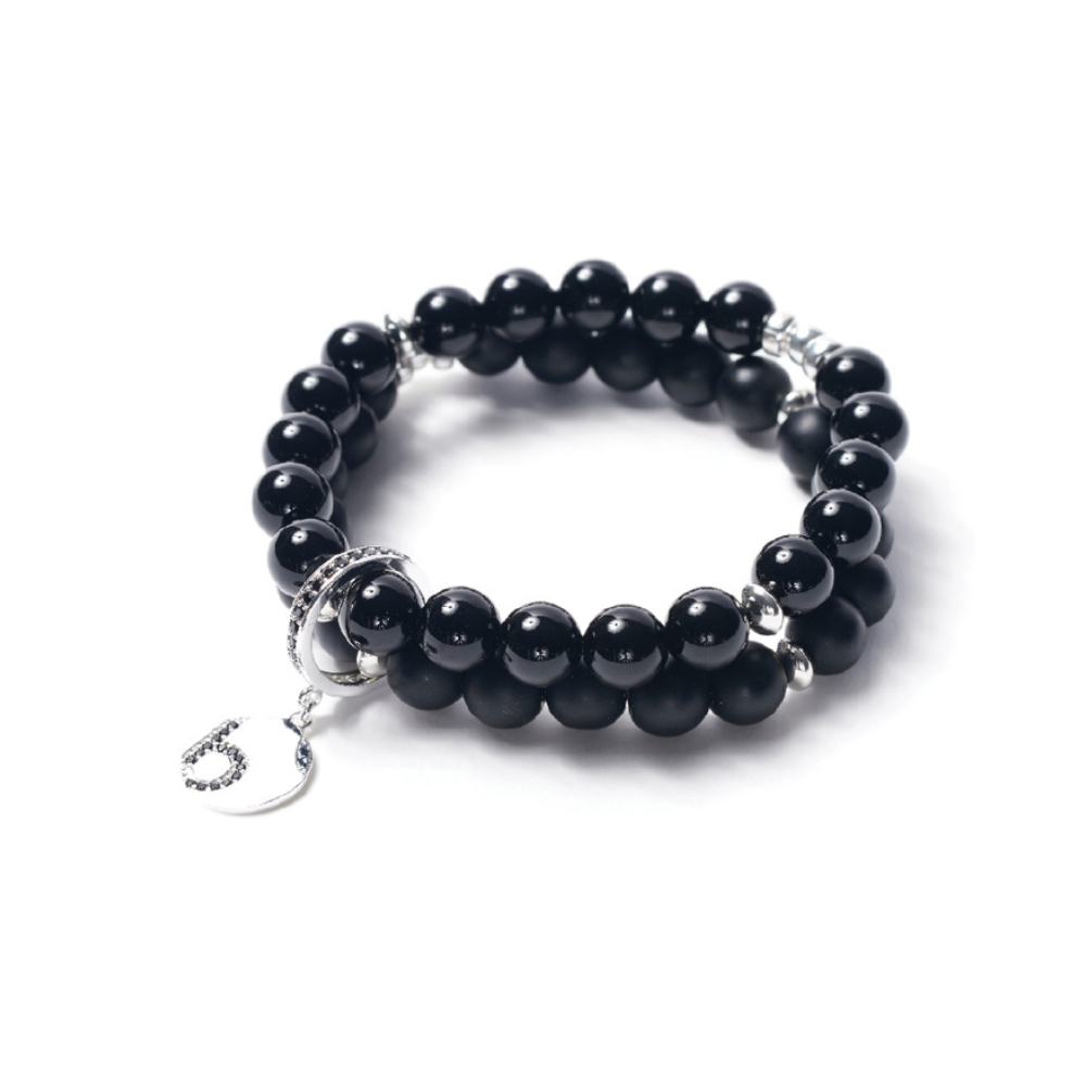 be ambitious  women's bracelet black onyx sterling silver 14kt gold vermeil handcrafted in canada  