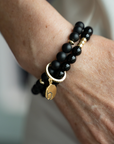 be ambitious  women's bracelet black onyx sterling silver 14kt gold vermeil handcrafted in canada  