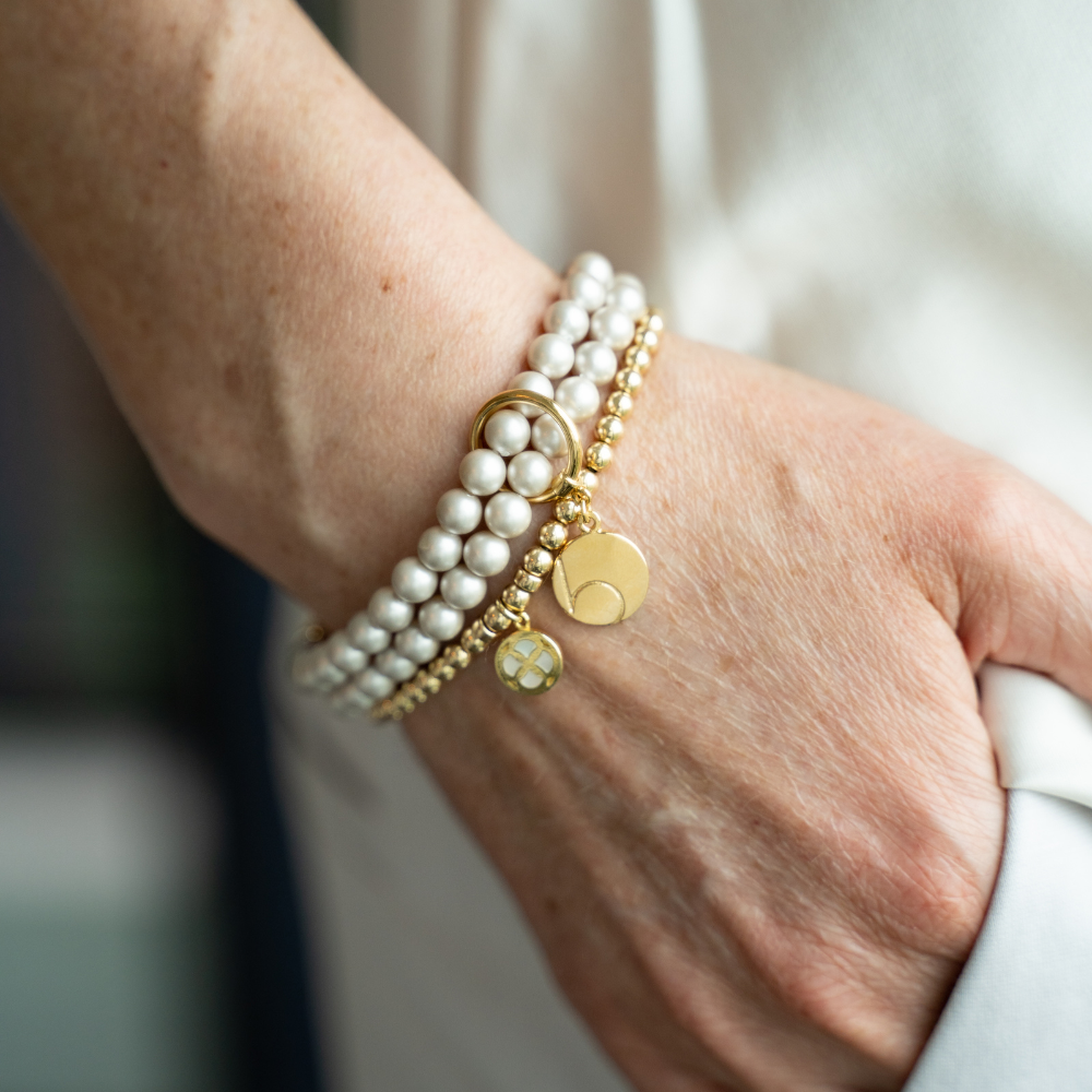 be beautiful women's bracelet mother-of-pearl sterling silver 14kt gold vermeil handcrafted in canada  