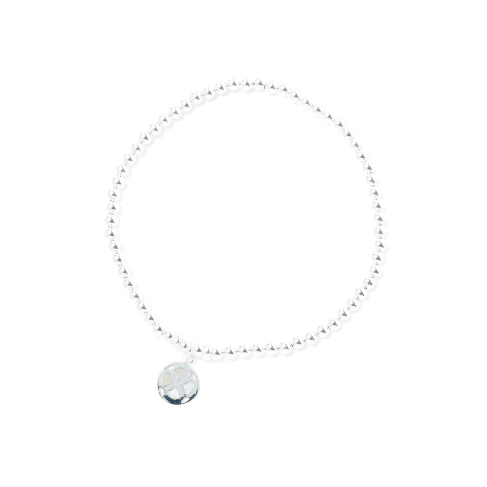 be blushing women&#39;s bracelet mother-of-pearl sterling silver 14kt gold vermeil handcrafted in canada  