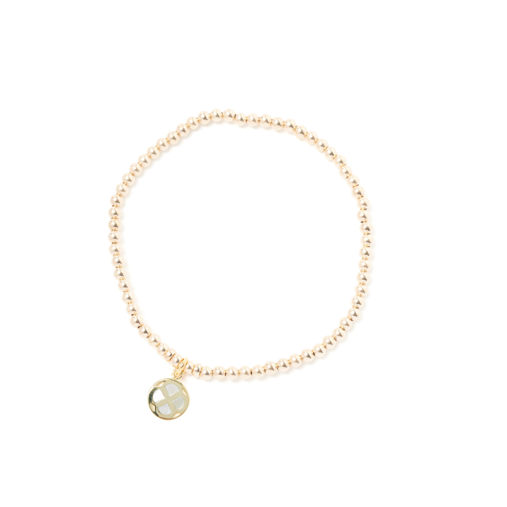 be blushing women&#39;s bracelet mother-of-pearl sterling silver 14kt gold vermeil handcrafted in canada  