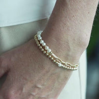 be effortless women's bracelet freshwater pearls sterling silver 14kt gold vermeil handcrafted in canada  