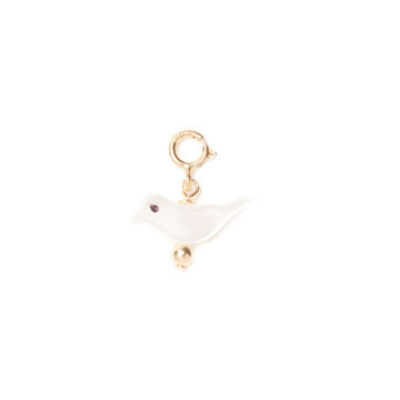 Mother-Of-Pearl Bird Charm