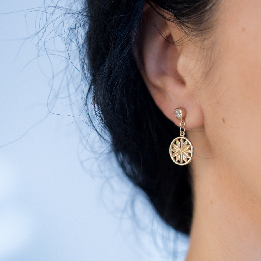 Earrings 1568 - Golden Garden