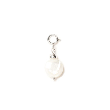 Mother-Of-Pearl Round Faceted Charm